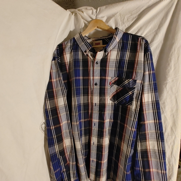 Levi's Men's Button Down 1 Pocket Plaid Shirt Size XXL - Picture 2 of 12